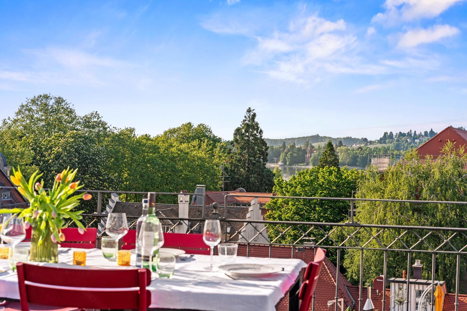 Ferienwohnung Insel-Loft - Maisonette Auf Der Insel, Exklusiv Mit Dachterrasse Lindau  Luaran gambar